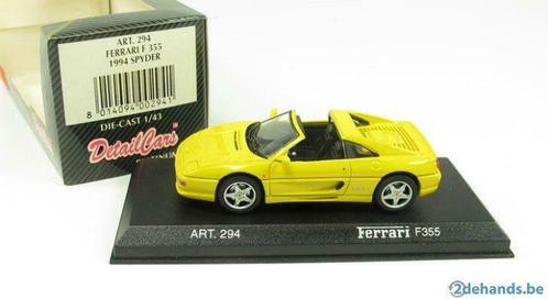 1:43 oude DetailCars 294 Ferrari F355 ts geel, Hobby & Loisirs créatifs, Modélisme | Voitures & Véhicules, Comme neuf, Voiture