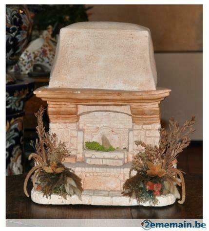 decoration en platre cheminée avec fleur sechée, Antiquités & Art, Antiquités | Accessoires de maison, Enlèvement ou Envoi