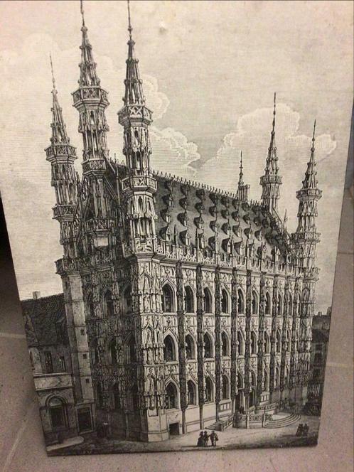 Leuven    stadhuis, Antiquités & Art, Art | Eaux-fortes & Gravures, Enlèvement