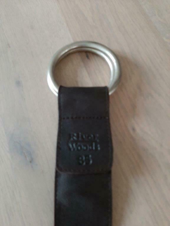 Ceintuur leder bruin River Woods mt L, Kleding | Dames, Riemen en Ceinturen, Zo goed als nieuw, Bruin, Ophalen of Verzenden