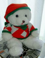 Ours blanc en peluche mignon en tenue de Noël tricotée - NOU, Enfants & Bébés, Jouets | Peluches, Enlèvement ou Envoi, Ours, Neuf