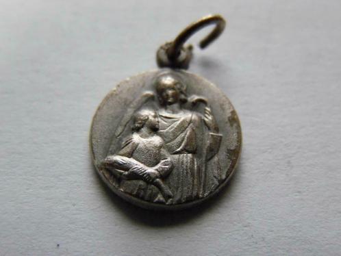 M12 * Antiek Scapulier- Medaille Engelbewaarder, Collections, Religion, Christianisme | Catholique, Envoi