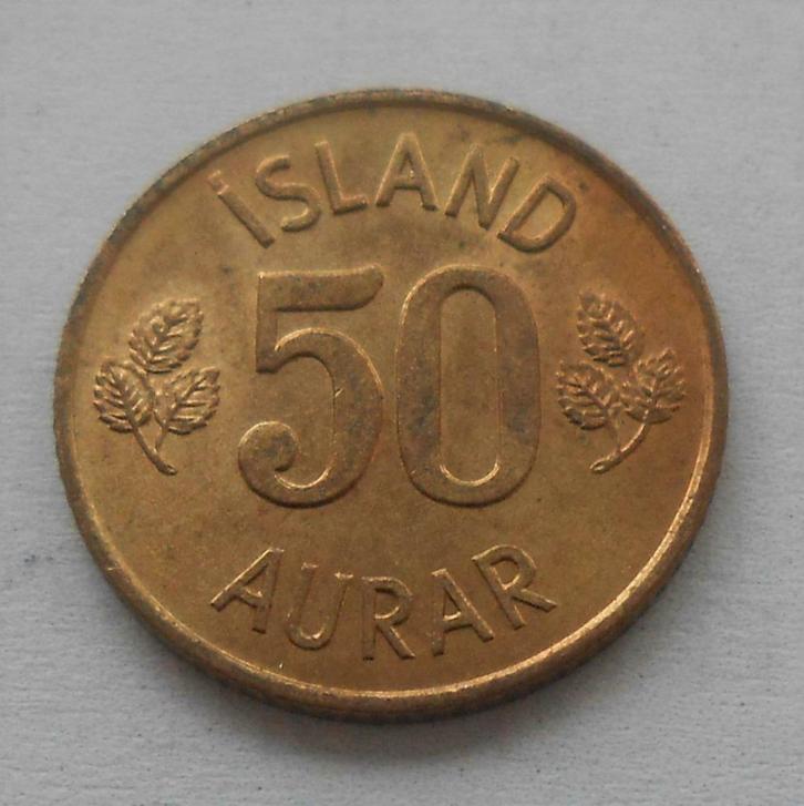 munteenheid - munt EILAND - 50 aurar, Postzegels en Munten, Munten | Europa | Niet-Euromunten, Losse munt, Overige landen, Ophalen of Verzenden