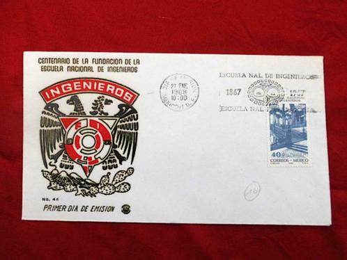 Mexico FDC- sobre postale -  1968, Timbres & Monnaies, Timbres | Amérique, Affranchi, Amérique centrale, Enlèvement ou Envoi
