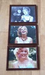 3 cadres-puzzles Marilyn Monroe, Collections, Musique, Artistes & Célébrités, Comme neuf, Autres types, Enlèvement ou Envoi