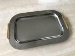 Verzilverd opdienplateau - 37cmx24cm (zn3345), Ophalen of Verzenden, Zo goed als nieuw, Rechthoekig, Metaal