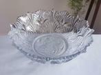 Plat ou coupe vintage 1950 Vallérysthal France, verre ciselé, Enlèvement ou Envoi