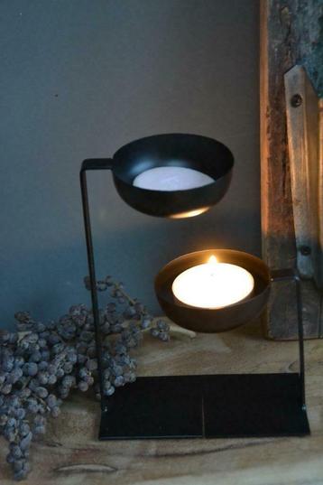 GEURBRANDER_HOUDER LEPEL - OLIE/WAX Landelijk, Enlèvement ou Envoi, Neuf, Noir, Chandelier