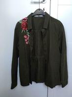 khaki jasje met rozen