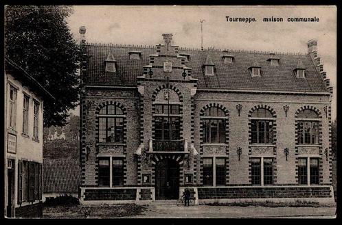 Dworp Tourneppe Maison communale Gemeentehuis Postkaart CPA, Collections, Cartes postales | Belgique, Non affranchie, Brabant Flamand
