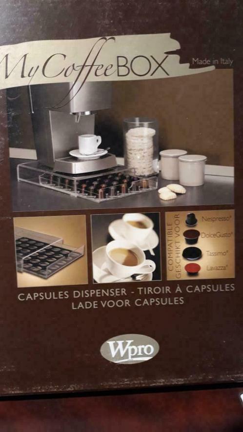 Boitier transparent pour 4 sortes de capsule à café, Elektronische apparatuur, Koffiemachine-accessoires, Nieuw, Ophalen