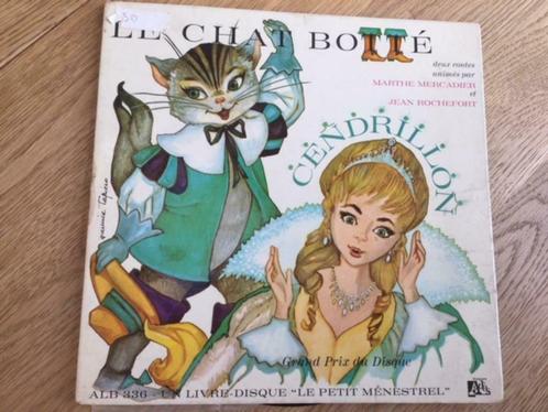 Marthe Mercadier et J. Rochefort ;  livre-vinyl ; chat botté, CD & DVD, Vinyles | Enfants & Jeunesse, Enlèvement ou Envoi