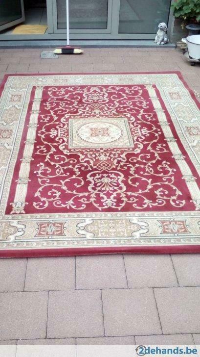 grote rode mat met print, Huis en Inrichting, Stoffering | Tapijten en Vloerkleden, Gebruikt, Ophalen