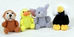 pluche-knuffel: Sleutelhanger Beer-Olifant-Kuiken-Vogel, Ophalen of Verzenden, Zo goed als nieuw, Knuffel of Figuurtje