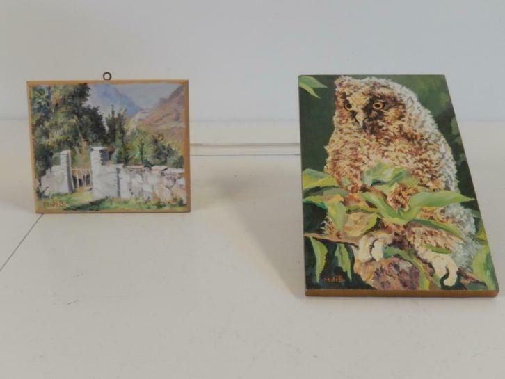 M. De BUCK: 2 OLIEVERFSCHILDERIJTJES OP HOUT, Antiek en Kunst, Kunst | Schilderijen | Klassiek, Ophalen of Verzenden