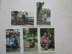 5 vintage postkaarten :  verliefde koppeltjes, Verzamelen, Verzenden