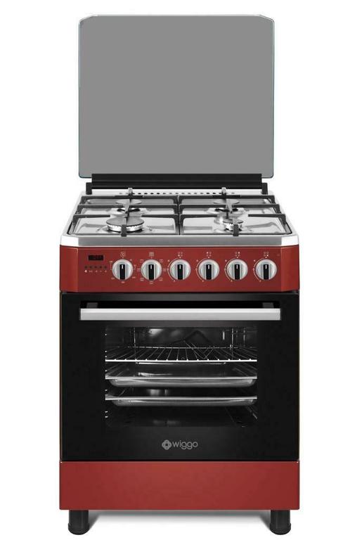 Nieuwe betaalbare LUXE fornuizen bordeaux rood 459 €, Elektronische apparatuur, Fornuizen, Nieuw, Vrijstaand, Gas, 4 kookzones