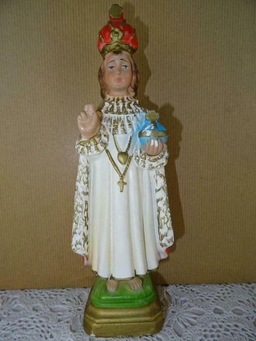 Jezusbeeld Jezus van Praag 21 cm Vintage Italiaans beeldje, Verzamelen, Religie, Zo goed als nieuw, Christendom | Katholiek, Beeld(je)