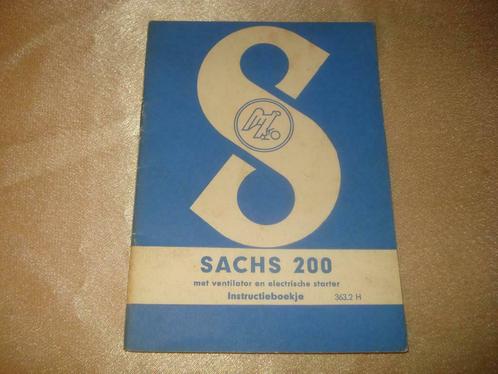 SACHS 200 avec Starter Electrique Ancien Manuel Instructions, Motos, Modes d'emploi & Notices d'utilisation, Autres marques, Enlèvement ou Envoi