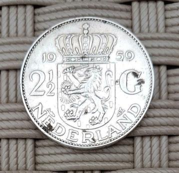 2 12 Gulden - 1959 - Nederland - Koningin Juliana beschikbaar voor biedingen