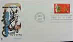 FIRST DAY COVER- THEMA- DIEREN- JAAR VAN HET KONIJN- U.S.A., Ophalen of Verzenden, Gestempeld, Dier of Natuur