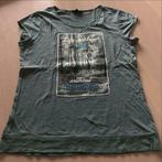 Donkergroene t-shirt met tekst en bomenprint - JBC - M, Vert, Manches courtes, JBC, Taille 38/40 (M)