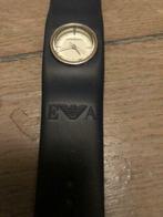 Armani horloge zwart rubber band -zo goed als nieuw., Comme neuf, Enlèvement ou Envoi