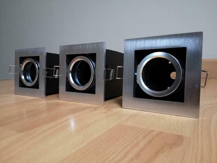 3x Nieuwe Lucide Chimney inbouwspots GU10, Huis en Inrichting, Lampen | Spots, Nieuw, Plafondspot of Wandspot, Metaal of Aluminium