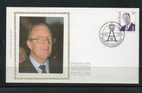 Année 1997 : FDC 2714 soie - S. M. Le Roi Albert II - Obli., Timbres & Monnaies, Timbres | Europe | Belgique, Enlèvement ou Envoi