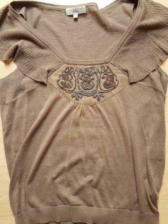 Kaki bloesje Essentiel L, Verzenden, Gedragen, Maat 38/40 (M), Groen