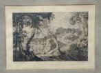 antieke gravure Herman Lambert (Liège 1837-1884) Paysage Rom, Antiquités & Art, Enlèvement ou Envoi