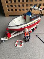 Playmobil Brandweerboot met aanhangwagen - 4823, Kinderen en Baby's, Speelgoed | Playmobil, Complete set, Gebruikt, Verzenden