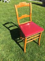 Chaise vintage en bois, Maison & Meubles, Chaises, Bois, Utilisé, Rouge, Une