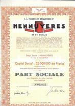 S.A. Tuileries et Briqueteries d'Hennuyères et de Wanlin, 1950 tot 1970, Aandeel, Verzenden