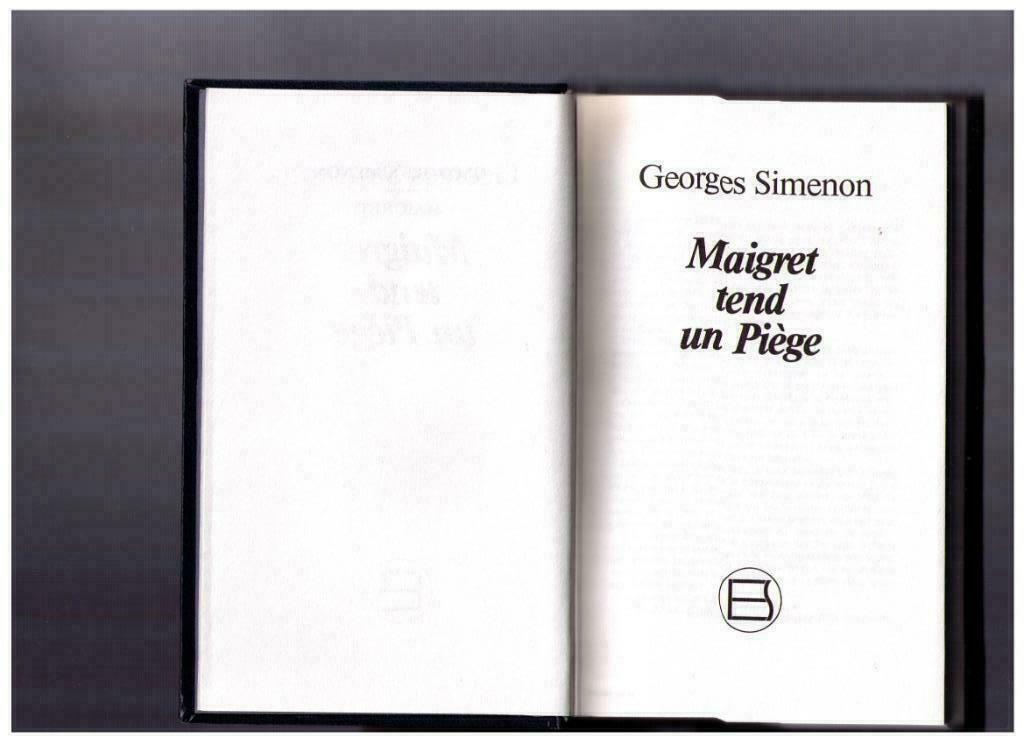 Maigret tend un piège - Georges Simenon - Edito-Services, Ophalen of Verzenden, Zo goed als nieuw, Georges Simenon