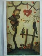 oude prentkaart Hümmel hartje 5434 beschreven met zegel, Verzamelen, 1940 tot 1960, Gelopen, Kinderen, Verzenden