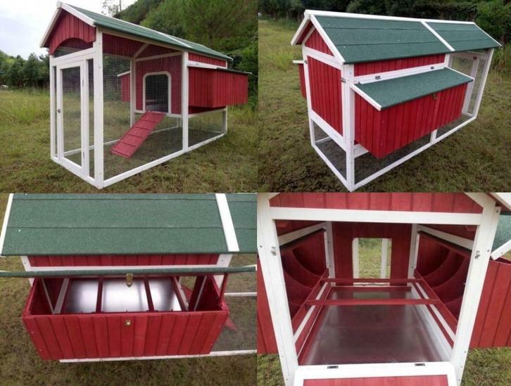 Poulailler XXL abri 12 poules 8 pondoirs abri coq enclos XXL, Animaux & Accessoires, Volatiles | Accessoires, Neuf, Poulailler