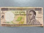 100 makuta, Postzegels en Munten, Bankbiljetten | Afrika, Los biljet, Overige landen, Verzenden