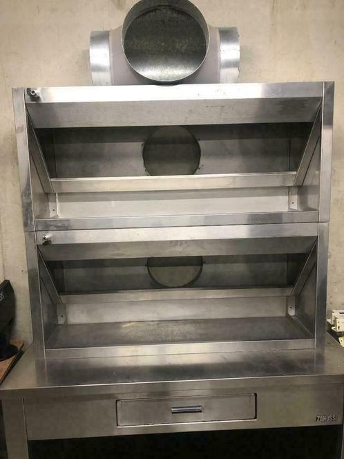inox dampkap zonder motor 135 x 40 x 60 (2 stuks), Elektronische apparatuur, Afzuigkappen, Gebruikt, Vrijstaand, Overige typen