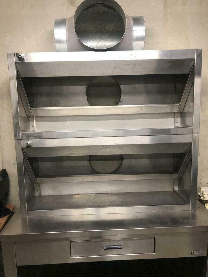 inox dampkap zonder motor 135 x 40 x 60 (2 stuks), Elektronische apparatuur, Afzuigkappen, Gebruikt, Vrijstaand, Overige typen
