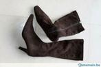 Bottes "EXIT" en daim brunes Pointure 39/40, Kleding | Dames, Hoge laarzen, Bruin, Ophalen of Verzenden, Zo goed als nieuw