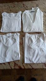 4 T-shirts taille 40 -42 pour 2 €, Taille 38/40 (M), Porté, Enlèvement ou Envoi, Blanc