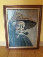 Schilderij van een Oosterse visser, Antiek en Kunst, Ophalen of Verzenden