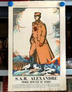 Alexandre Prince de Serbie 1916 Lithografie Pochoir Servië, Ophalen of Verzenden