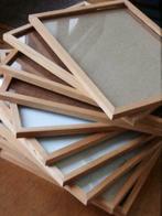 10 Fotolijsten in blank hout, Ophalen of Verzenden, Gebruikt