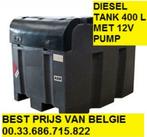 MOBIELE DIESELTANK 400L MET POMP 12V- BESTE PRIJS IN BELGIË, Motoren, 2 cilinders, 2021 cc, 11 kW of minder