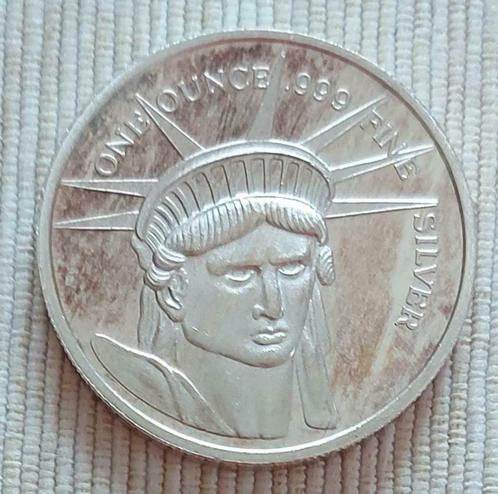 USA - 1 Troy Ounce Silver Bullion - Statue of Lady Liberty, Timbres & Monnaies, Métaux nobles & Lingots, Argent, Envoi
