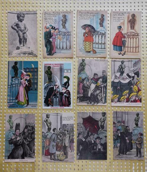 Mannekenpis 17 humoristische en oude kaarten, Verzamelen, Postkaarten | Themakaarten, Ophalen of Verzenden