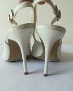 643B* ALDO sexy witte leren sandalen met hoge hak (37), Wit, Zo goed als nieuw, Aldo, Pumps