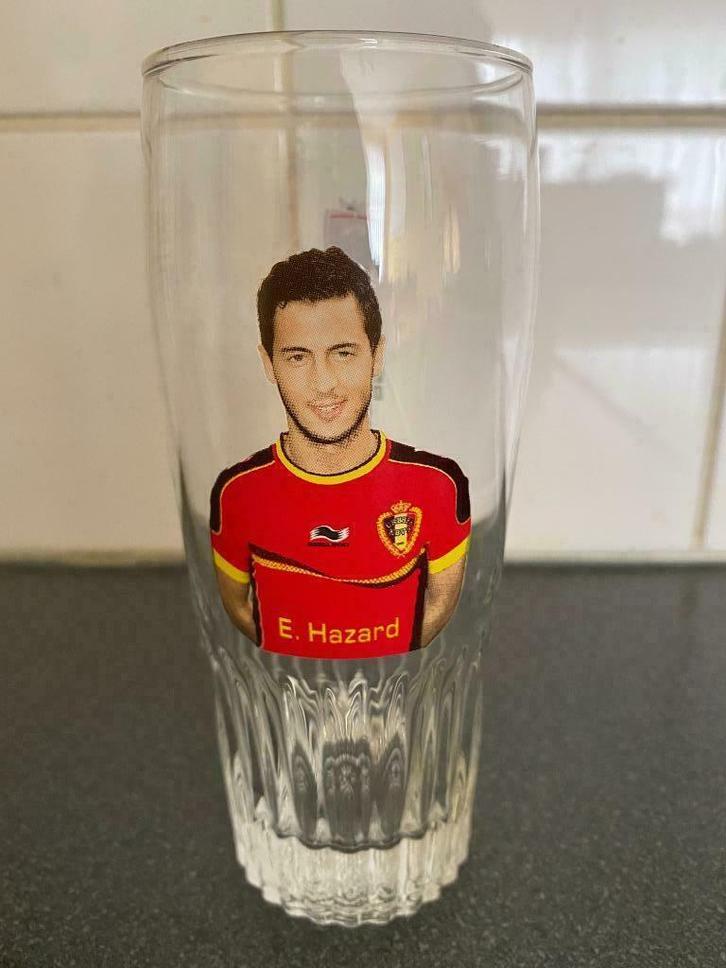 Bierglas Eden Hazard - Rode Duivel - Wereldbeker 2014, Verzamelen, Sportartikelen en Voetbal, Zo goed als nieuw, Overige typen